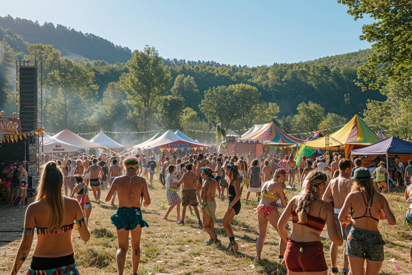 Public enthousiaste profitant des festivals et faisant la fête à Vaulx en Velin, ambiance festive et colorée en ville